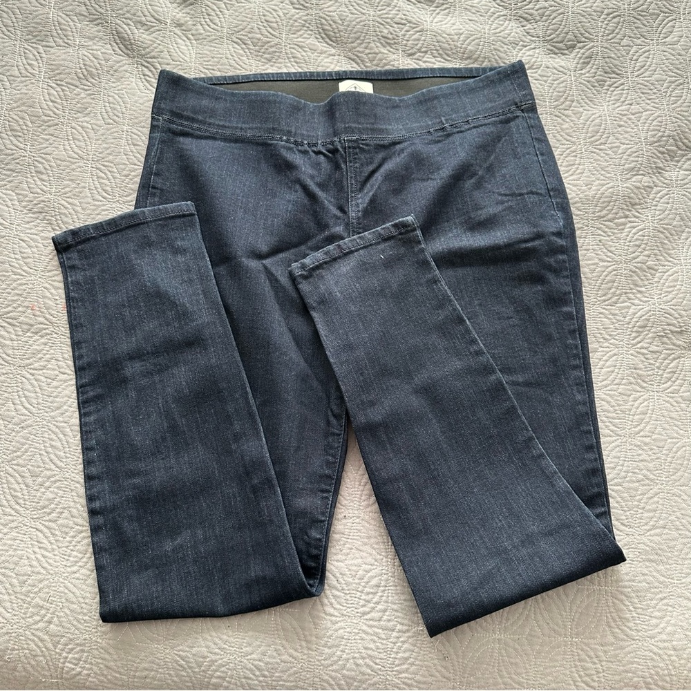 Dark Wash St. John’s Bay Skinny Jean Leggings with Elastic Waistband